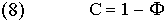 (8)    C=1-F